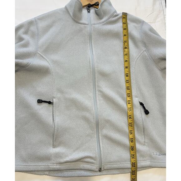 L.L.Bean Women’s Full-Zip Fleece Jacket Size L Light Blue Soft Polar Warm - Picture 9 of 11